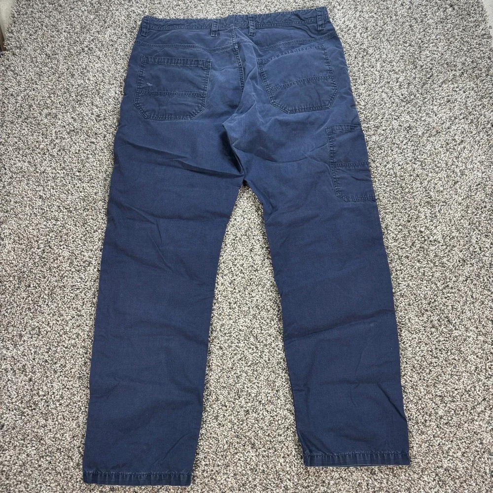 Wallace & Barnes Men's 34x32 Double Knee Workwear Pants Navy Blue Duck Canvas